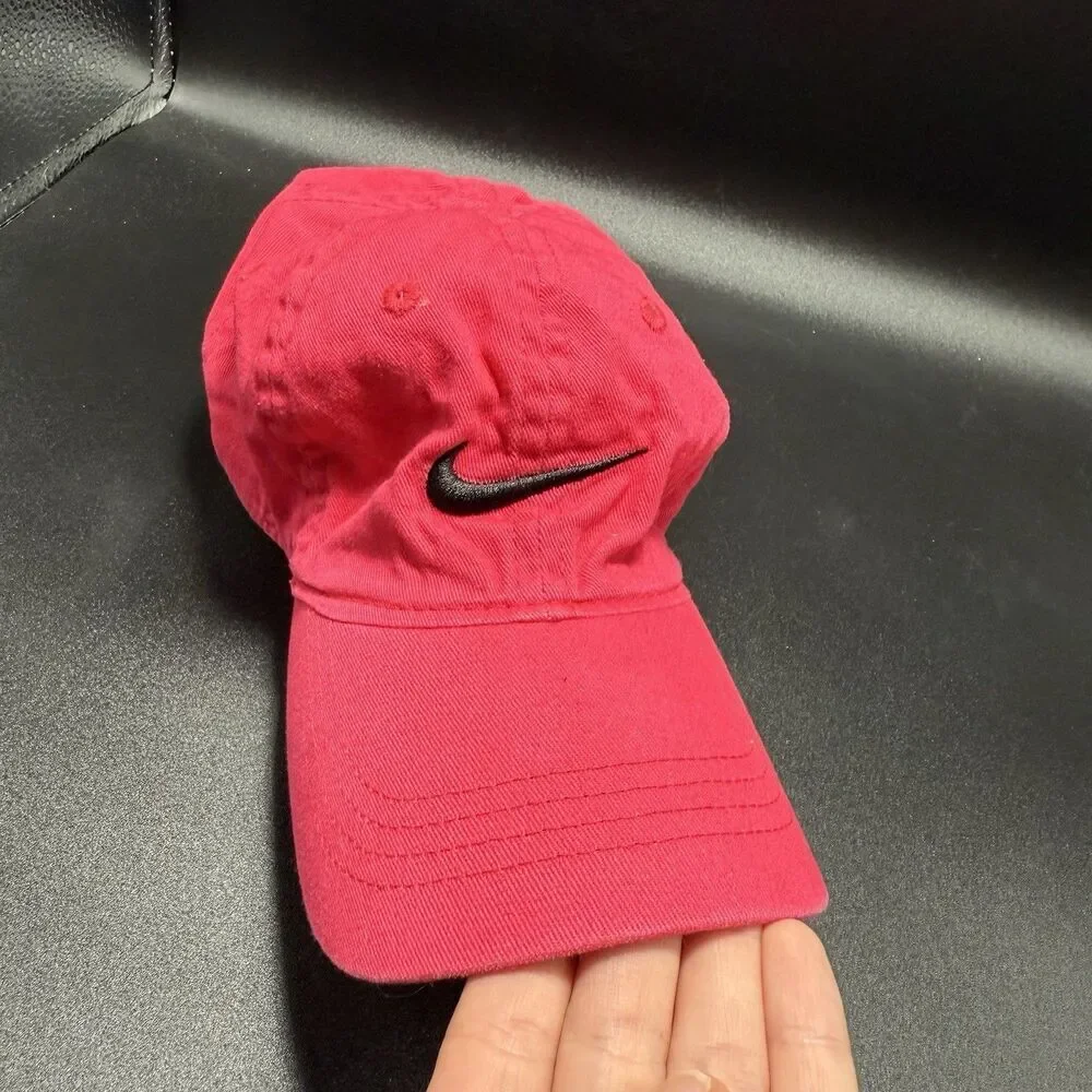 Nike Hat Toddler Girls Hot Pink Hook Loop Adjustable 100% Cotton